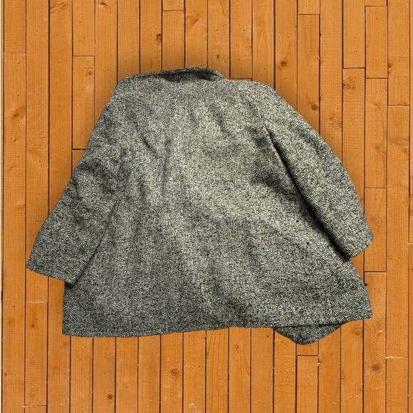 Talbots Green Gray Tweed Wool Blend Cropped Jacket Blazer Size 4 - Picture 9 of 9